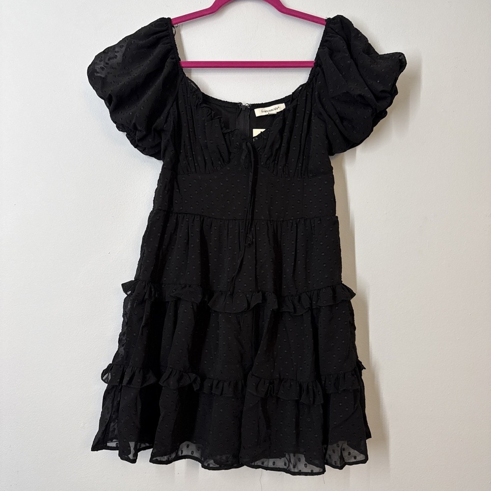 Francesca's‎ Whimsigoth Fairy Goth Y2K Black Babydoll Dress Medium